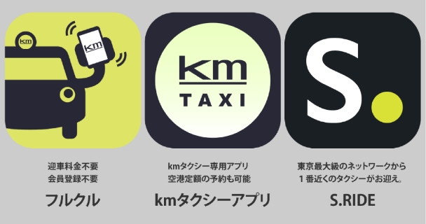 利用シーンに合わせたタクシーアプリ